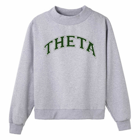 Green Campus Colors Sorority Mock Neck
