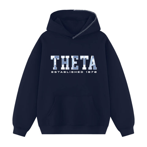 Pieced Together Hood Stitch Sorority Hoodie