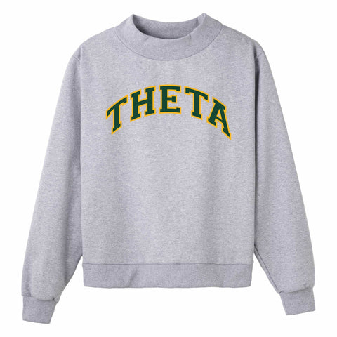 Green and Yellow Campus Colors Sorority Mock Neck