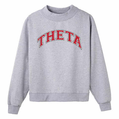 Crimson Campus Colors Sorority Mock Neck