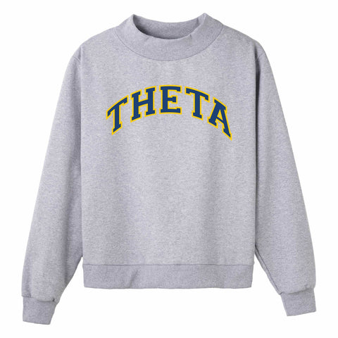 Navy and Gold Campus Colors Sorority Mock Neck