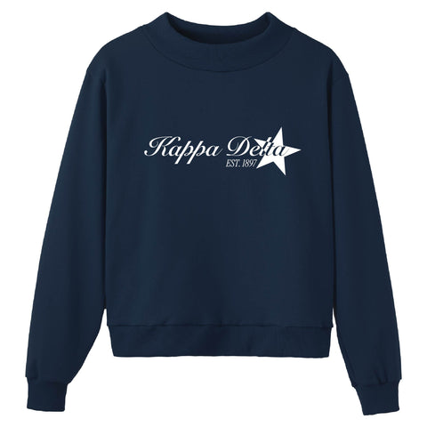 Written in the Stars Navy Sorority Mock Neck