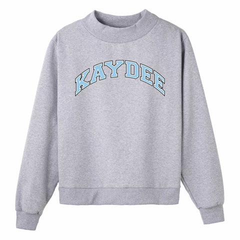 Light Blue Campus Colors Sorority Mock Neck