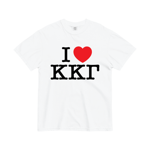 I Heart Tee-Kappa Kappa Gamma-Small-white