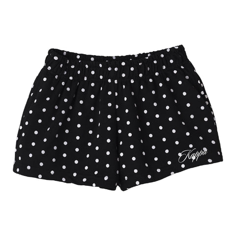 Spotted Essential Embroidered Sorority Black Shorts