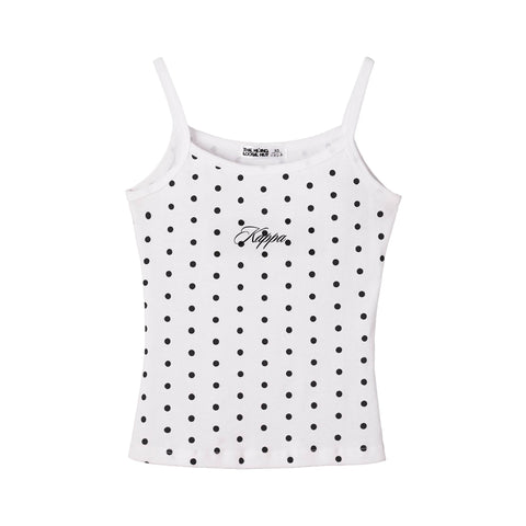 Spotted Essential Embroidered Sorority White Tank