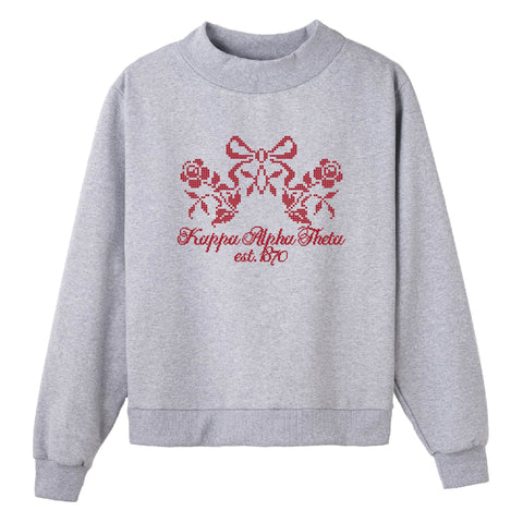 Rose Bit Sorority Mock Neck