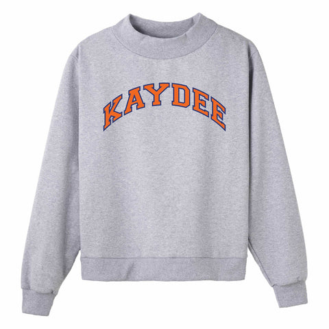 Blue and Orange Campus Colors Sorority Mock Neck