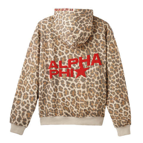 Alpha Phi Leopard Print Hoodie