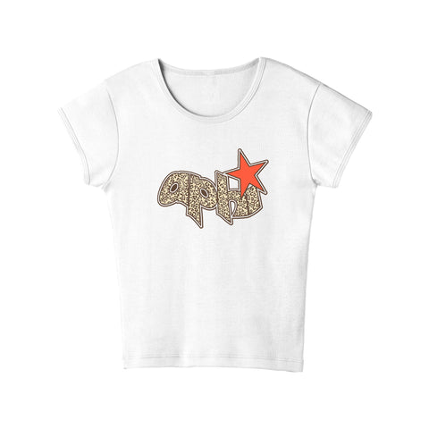 Leopard Luck Sorority Baby Tee