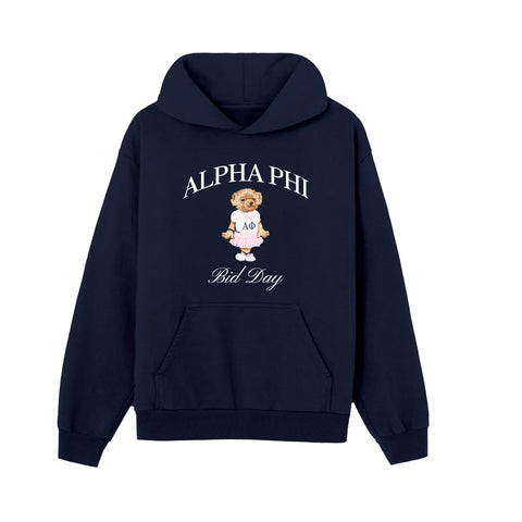 PO 16731 Alpha Phi Standard Hoodie Navy