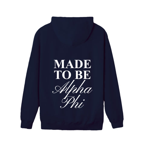 PO 16731 Alpha Phi Standard Hoodie Navy