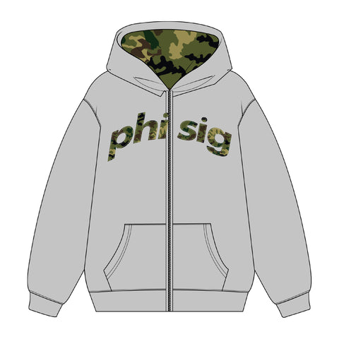 PO 18729 Phi Sigma Sigma Zip-Up Hoodie