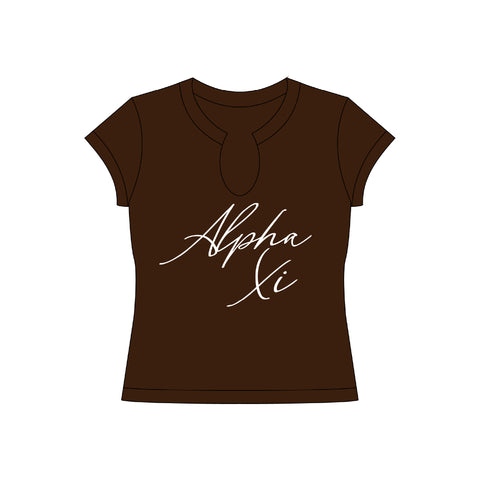 PO 19057 Texas State University Alpha Xi delta HLH Notch Tee