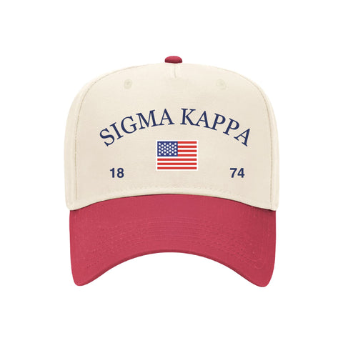 Old Glory Embroidered Sorority Hat