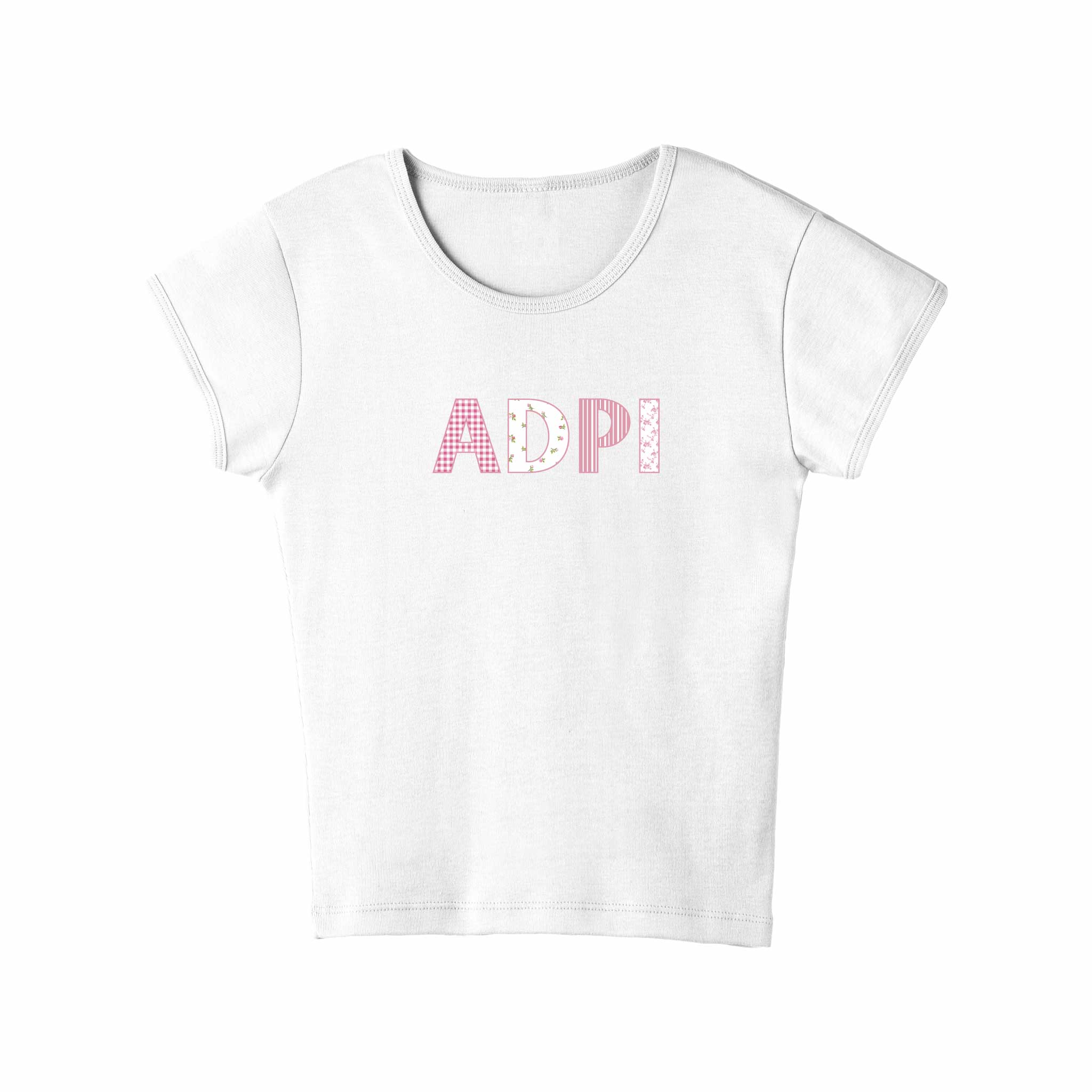Petal Patchwork Printed Sorority Baby Tee – The Hang Loose Hut