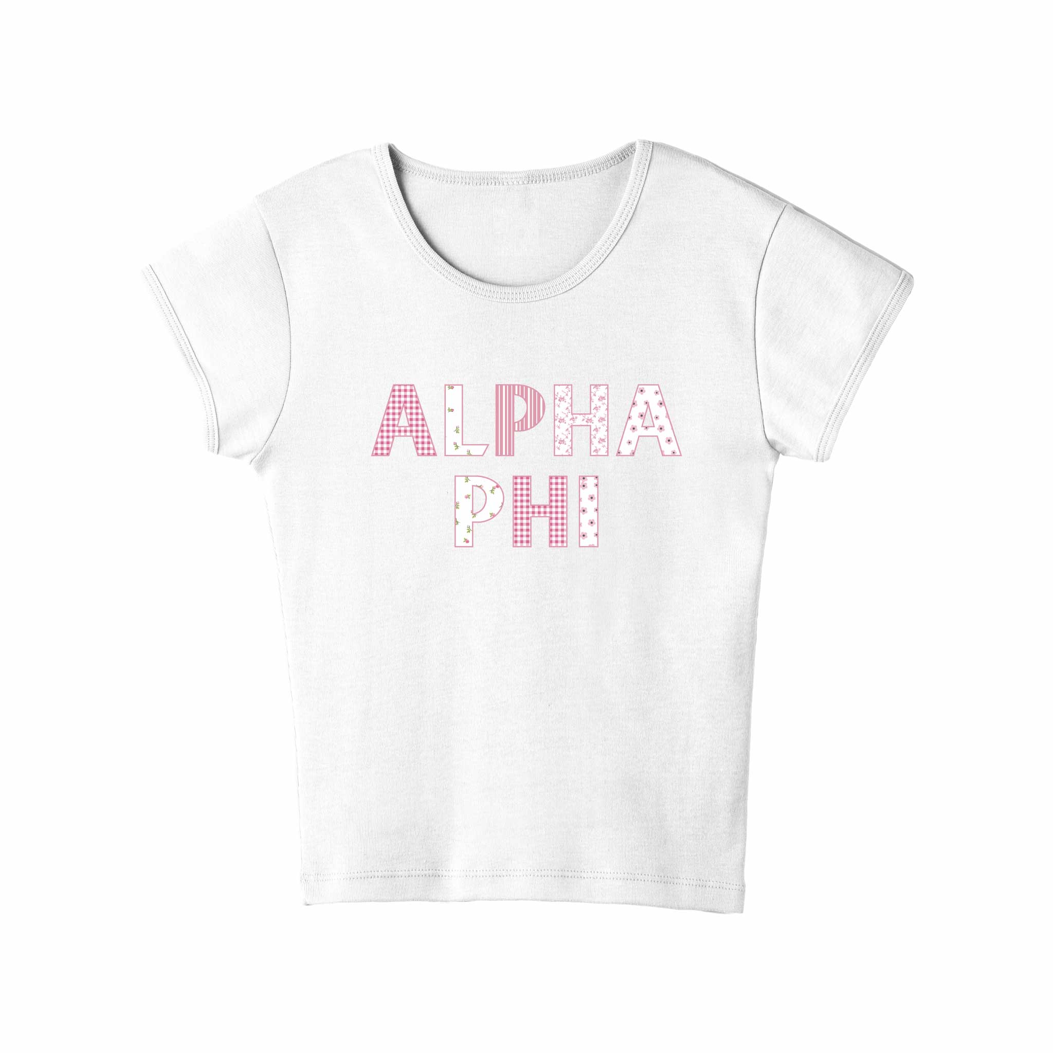 Petal Patchwork Printed Sorority Baby Tee – The Hang Loose Hut