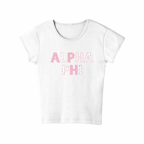 Petal Patchwork Sorority Baby Tee