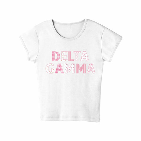 Petal Patchwork Sorority Baby Tee