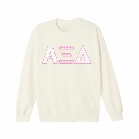 Petal Patchwork Sorority Crewneck