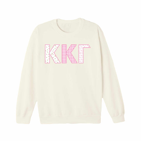 Petal Patchwork Sorority Crewneck