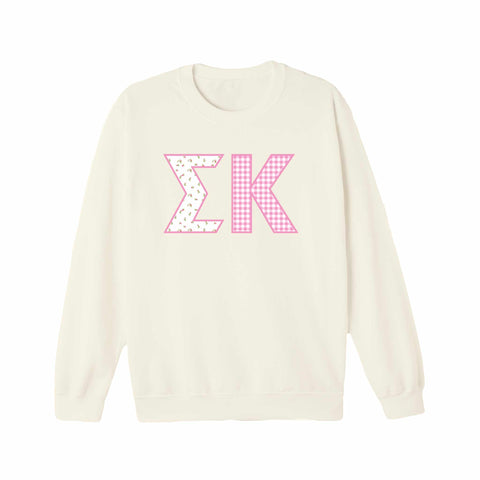 Petal Patchwork Sorority Crewneck