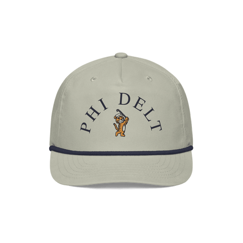 Tiger Golf Rope Hat-Phi Delta Theta-cream, tan