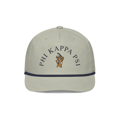 Tiger Golf Rope Hat-Phi Kappa Psi-cream, tan