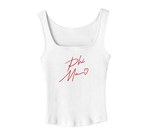 With Love White Sorority Tank