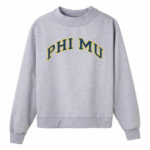 Navy and Gold Campus Colors Sorority Mock Neck
