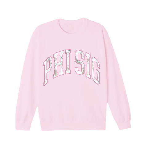 White Camo Sorority Crewneck