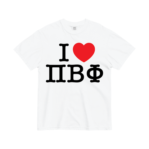 I Heart Tee-Gamma Phi Beta-Small-white