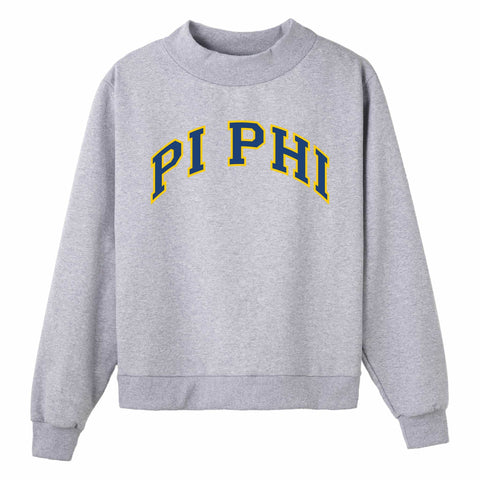 Navy and Gold Campus Colors Sorority Mock Neck