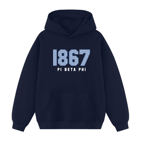 Pinstripe Year Sorority Hoodie