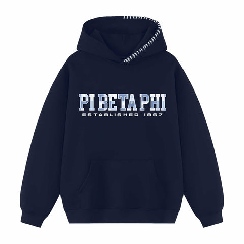 Pieced Together Hood Stitch Sorority Hoodie