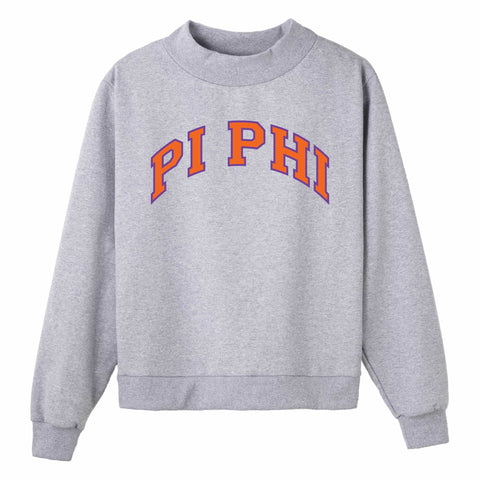Purple and Orange Campus Colors Sorority Mock Neck