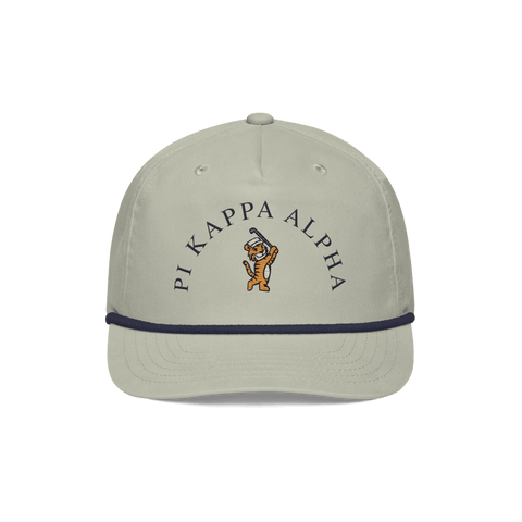Tiger Golf Rope Hat-Pi Kappa Alpha-cream, tan