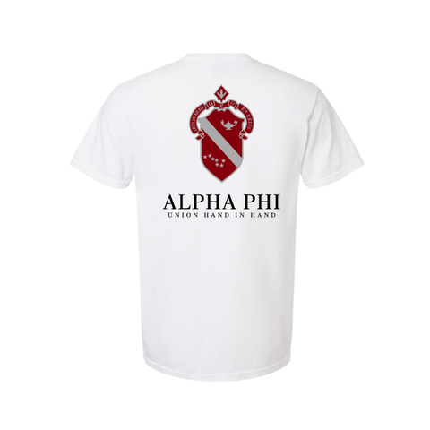 PO 19290 - Alpha Phi White Pocket Tee