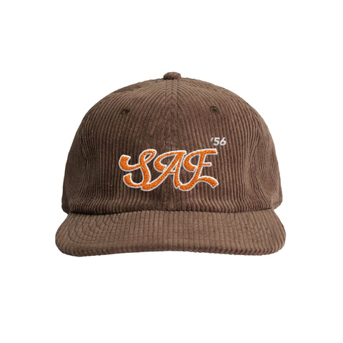 Retro Script Embroidered Fraternity Corduroy Cap
