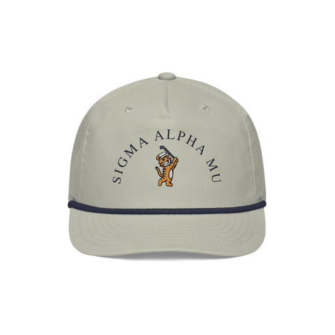 Tiger Golf Rope Hat-Sigma Alpha Mu-cream, tan