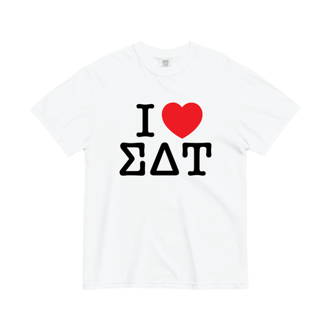 I Heart Tee-Sigma Delta Tau-Small-white