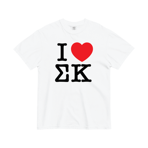 I Heart Tee-Sigma Kappa-Small-white