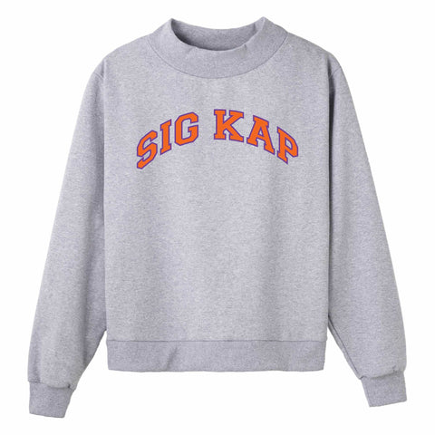Purple and Orange Campus Colors Sorority Mock Neck