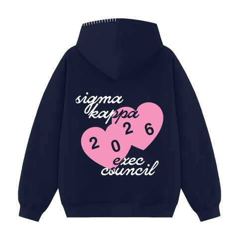 Love From Exec Hood Stitch Sorority Hoodie