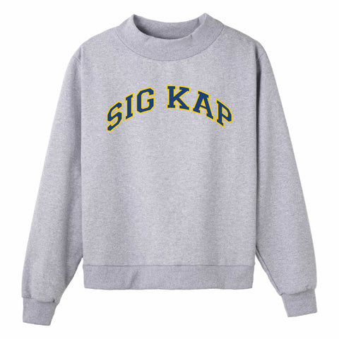 Navy and Gold Campus Colors Sorority Mock Neck
