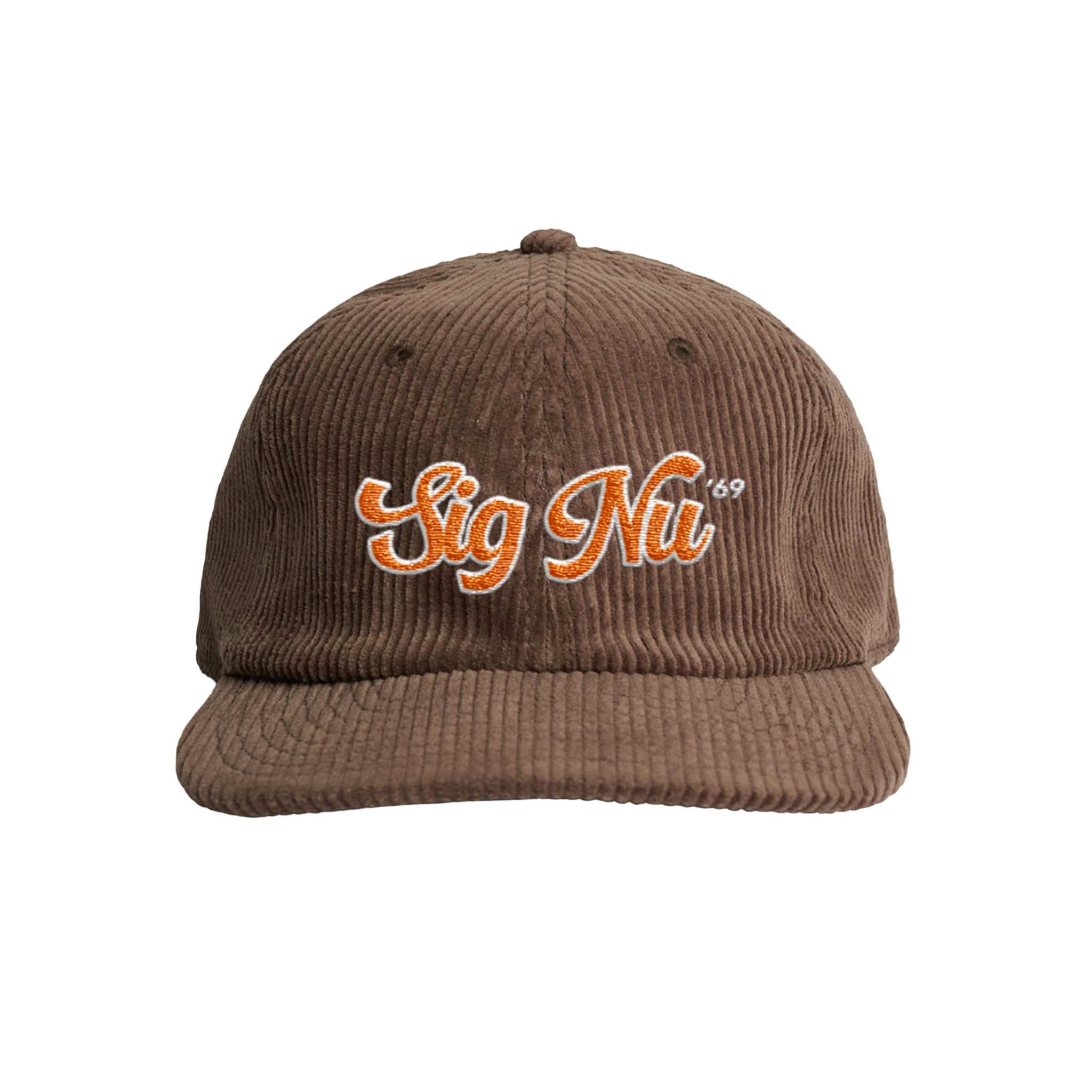 Retro Script Embroidered Fraternity Corduroy Cap – The Hang Loose Hut