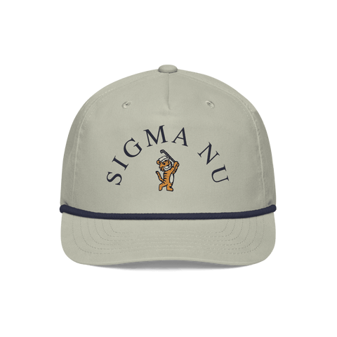 Tiger Golf Rope Hat-Sigma Nu-cream, tan