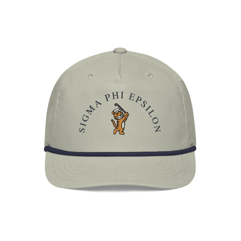 Tiger Golf Rope Hat-Sigma Phi Epsilon-cream, tan