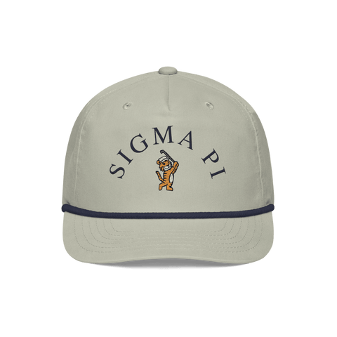 Tiger Golf Rope Hat-Sigma Pi-cream, tan