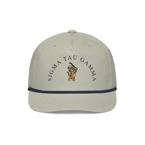 Tiger Golf Rope Hat-Sigma Tau Gamma-cream, tan